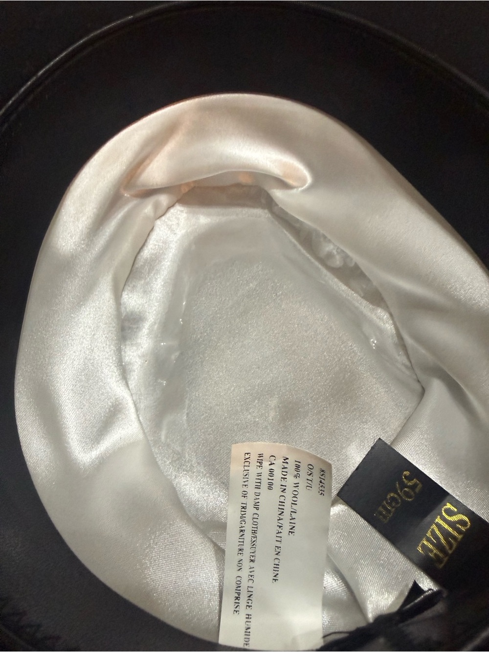 🇨🇦 Biltmore 100% Wool Western Cowboy Hat - Black, Size 59cm (7 3/8) - Picture 8 of 9